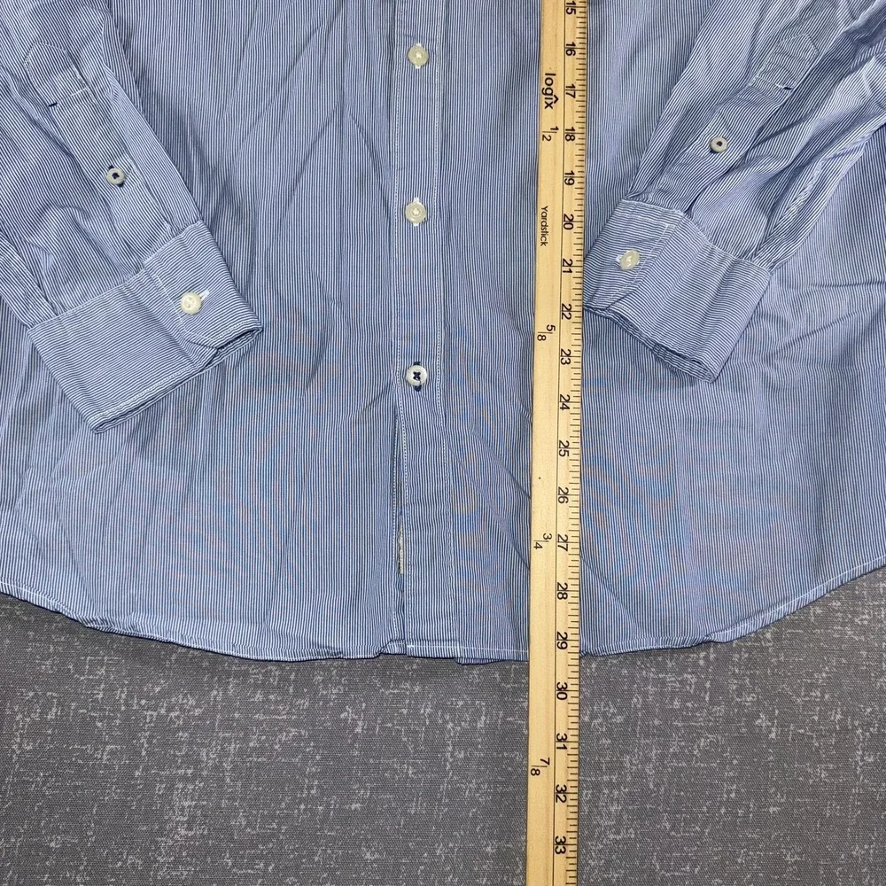 American‎ Eagle Outfitters Shirt Mens XL Blue Striped Button Down Classic Fit